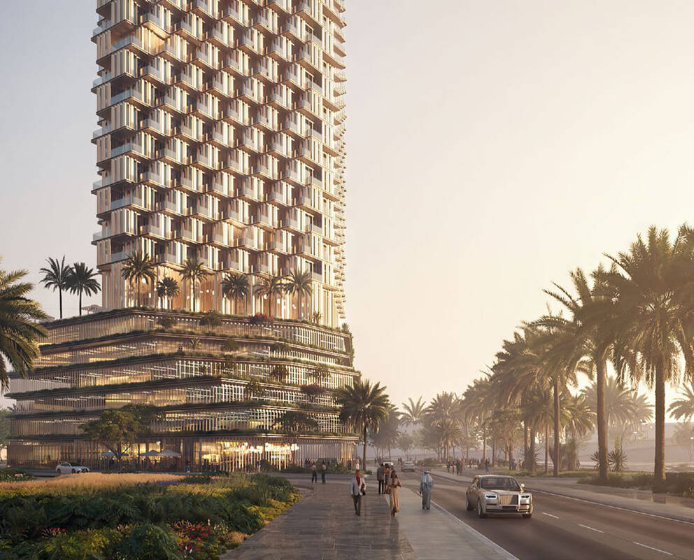 ONE B Tower at Sheikh Zayed Rd exterior